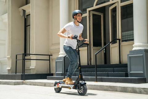 KuKirin electric scooter used for daily city commuting